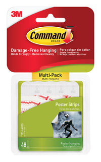 3M Command White Poster Strips 1 lb 48