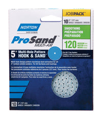 Norton ProSand 5 in. Ceramic Alumina Hook and Loop A975 Sanding Disc 120 Grit Medium 10 pk