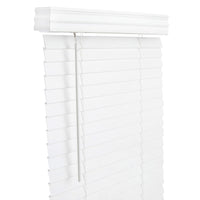 Living Accents White Faux Wood Horizontal Up/Down Cordless Blinds 60 H x 43 W in.