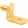 Prime Line U10168 1/4" 20 Lb Capacity Brass "L" Peg Shelf Support