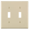 Leviton Light Almond 2 gang Nylon Toggle Wall Plate 1 pk (Pack of 25)