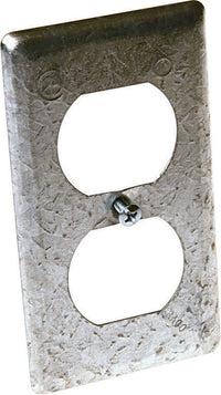 Raco Rectangle Steel 1 gang Box Cover For 1 Duplex Receptacle