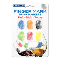 Barbuzzo Finger Marks Drink Markers Vinyl 6 pk