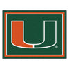 University of Miami 8ft. x 10 ft. Plush Area Rug