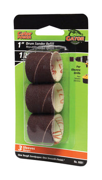 Gator 1 in. D X 1 in. L Aluminum Oxide Abrasive Sleeve Refill 120 Grit Fine 3 pc