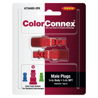 Legacy ColorConnex Aluminum/Steel Air Plug 1/4 in. Male 2 pc