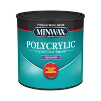 Minwax Satin Clear Polycrylic 0.5 Pt. (Pack Of 4)