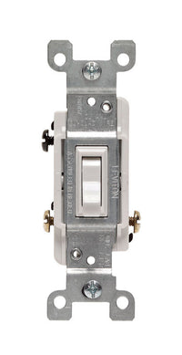 Leviton CSA 15 amps Toggle Switch White 1 pk