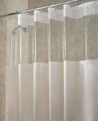 iDesign 72 in. H X 72 in. W White Eva Shower Curtain Liner Polyester