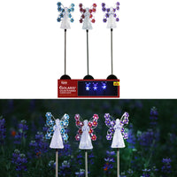 Alpine Solalris Assorted Acrylic 35 in. H Angel Solar Garden Stake (Pack of 12)