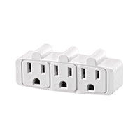 Leviton Grounded 3 outlets Outlet Adapter 1 pk