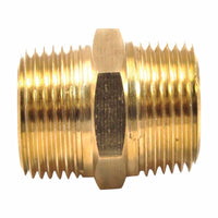 Forney Brass Coupling 1/4 in. Male X 1/4 in. Male 1 pc