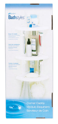 Zenna Home White Plastic Shower Corner Shelf