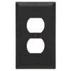 Amerelle Black 1 gang Stamped Steel Duplex Wall Plate 1 pk