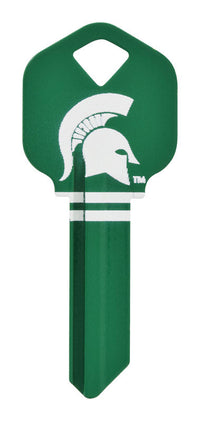 Hillman Michigan State Spartans Painted Key House/Office Universal Key Blank Single (Pack of 6).