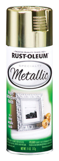 Rust-Oleum Specialty Metallic Brass Spray Paint 11 oz. (Pack of 6)