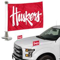 University of Nebraska Ambassador Car Flags - 2 Pack