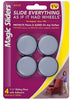 Magic Sliders Gray 1-1/2 in. Adhesive Plastic Sliding Discs 4 pk