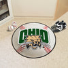 Ohio University Baseball Rug - 27in. Diameter