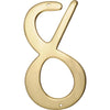 Hillman 4 in. Gold Brass Nail-On Number 8 1 pc (Pack of 3)