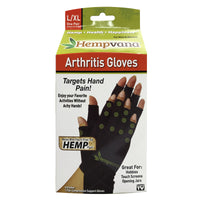 Hempvana As Seen On TV L/XL Hemp Fibers Arthiritis Black Gloves