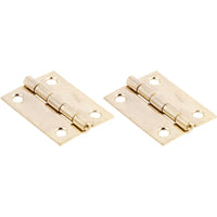 V518 2" Hinge NRP 2/pk - Polished Brass