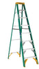 Werner 8 ft. H Fiberglass Step Ladder Type II 225 lb. capacity