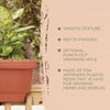 Bloem 24 in. H x 24 in. W Resin Deck rail Deck Rail Planter Terracotta Clay (Pack of 10)