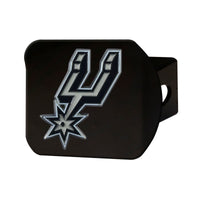 NBA - San Antonio Spurs Black Metal Hitch Cover - 3D Color Emblem