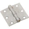 National Hardware 2-1/2 in. W X 2-1/2 in. L Galvanized Silver Steel Broad Hinge 2 pk