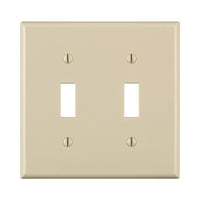 Leviton Light Almond 2 gang Nylon Toggle Wall Plate 1 pk (Pack of 25)