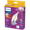 Philips B11 E12 (Candelabra) LED Bulb Soft White 40 Watt Equivalence 3 pk