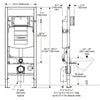 Sigma 0.8 / 1.6 GPF Dual Flush Concealed Tank for Wall Mounted Toilets 2x6