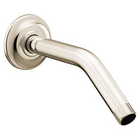 Polished nickel shower arm