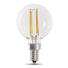 Feit G16.5 E12 (Candelabra) LED Bulb Soft White 40 Watt Equivalence 2 pk