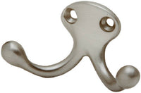 1-1/8-In. Satin Nickel Double Clothes Hook