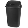 Sterilite 13.2 gal Black Plastic SwingTop Locking Wastebasket (Pack of 4)