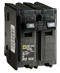 Square D HomeLine 2-Pole Plug-In Mount Indoor Circuit Breaker 120/240V 25A