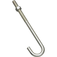 2195BC 3/8â€ x 7â€ J Bolt - Zinc Plated