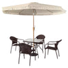 Living Accents 9 ft. Tiltable White Patio Umbrella