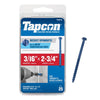 Tapcon 3/16 in. D X 2-3/4 in. L Steel Hex Head Concrete Screw Anchor 25 pk