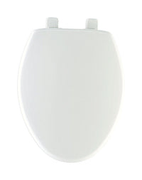 Mayfair White Plastic Elongated Closed Front Toilet Seat 18.63 L x 1.94 H x 14.31 W in.