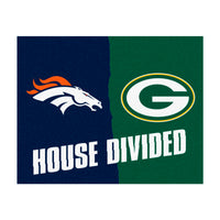 NFL House Divided - Broncos / Packers House Divided Rug