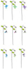 Meadow Creek Assorted Glass/Iron 11.8 in. H Glow in the Dark Outdoor Garden Stake (Pack of 24).