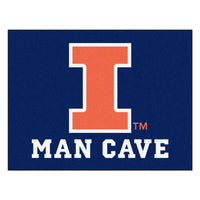 University of Illinois Man Cave Rug - 34 in. x 42.5 in.