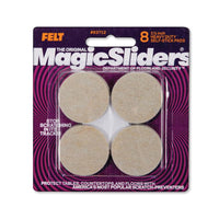 Magic Sliders Felt Self Adhesive Protective Pads Oatmeal Round 1-1/2 in. W X 1-1/2 in. L (Pack of 6)