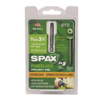 SPAX PowerLag 5/16 in. in. X 3.5 in. L T-40 Washer Head Structural Screws 12 pk