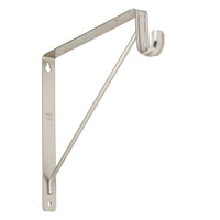 National Hardware 12.45 in. L X 0.28 in. D Satin Nickel Steel Closet Rod Bracket (Pack of 10).