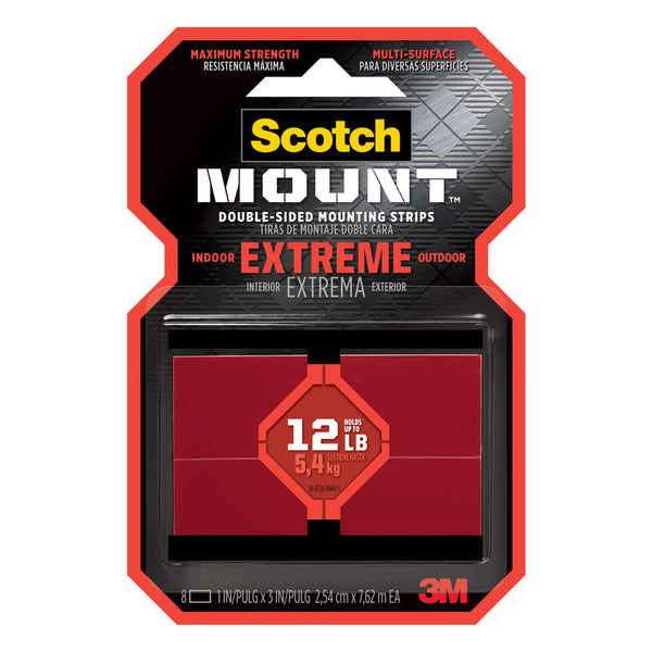 Scotch Extreme fastener 3-in Clear Hook and Loop Fastener (2-Pack