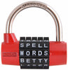 Wordlock 2.62 in. H x 2.5 in. W x 2-1/2 in. L Steel 5-Dial Combination Padlock 1 pk (Pack of 6)